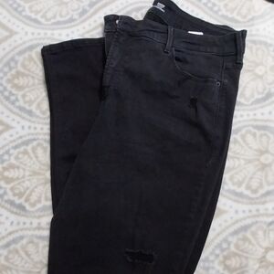 Old Navy Rockstar Secret Slim Skinny Jeans  Black Distressed